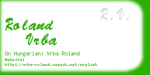 roland vrba business card